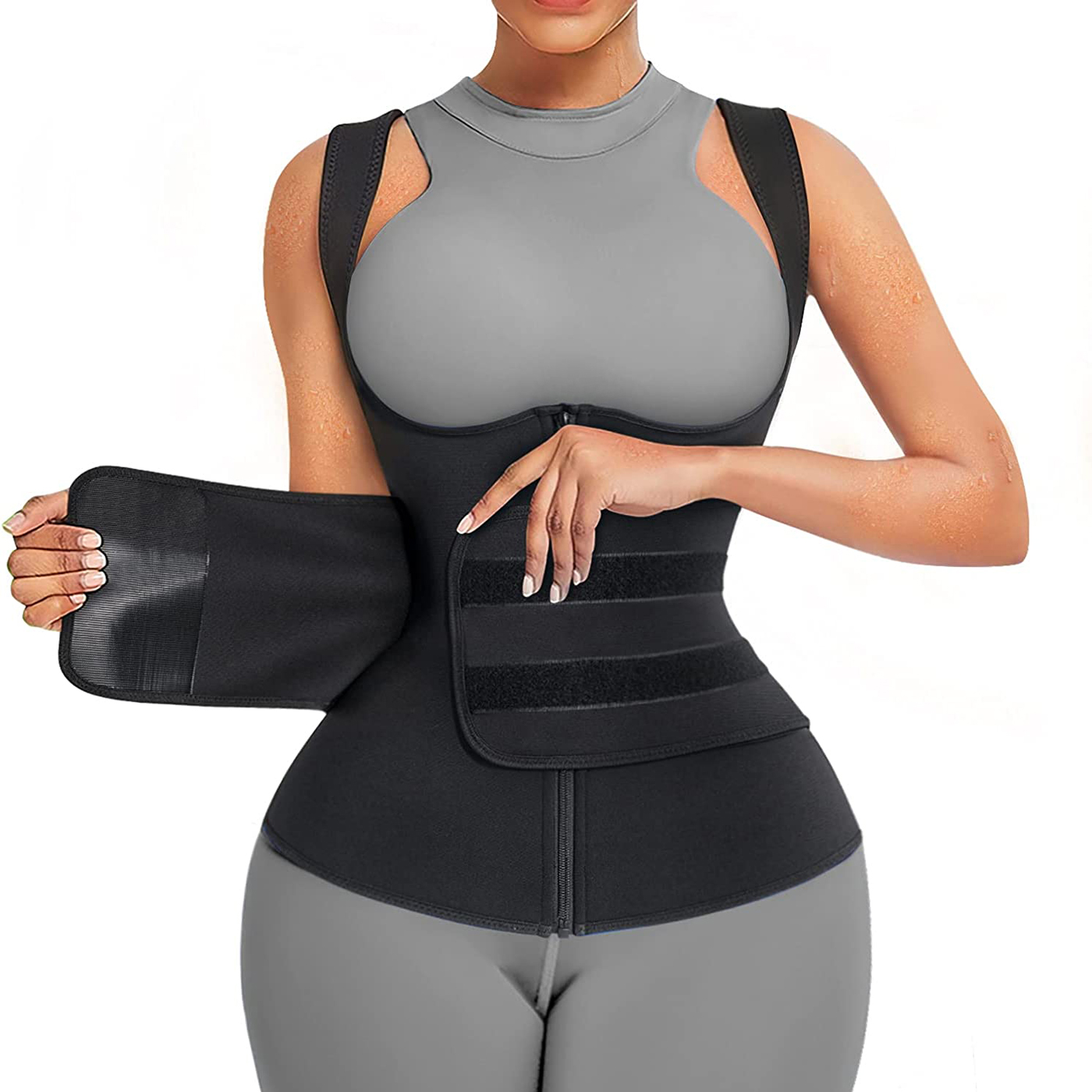 여성용 네오프렌 사우나복, 땀 배출 조끼, 허리 라인  - Sweat Waist Trainer Belt Neoprene 리뷰 및 가격